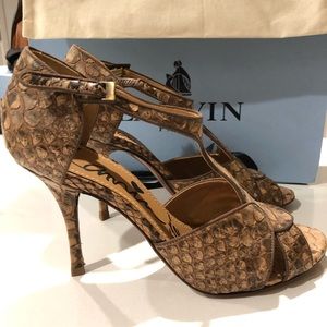 Lanvin Snakeskin Strappy Sandals NIB w Dustbags
